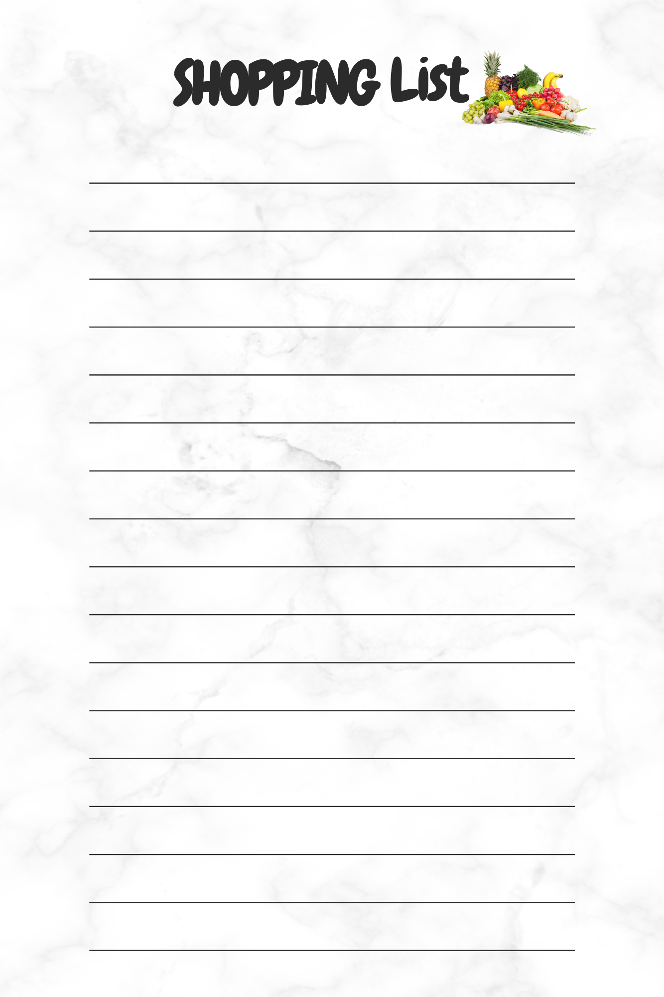 BBNS 50 page Grocery and Shopping Checklist Notebook Beauty By Natasha Shonta LLC