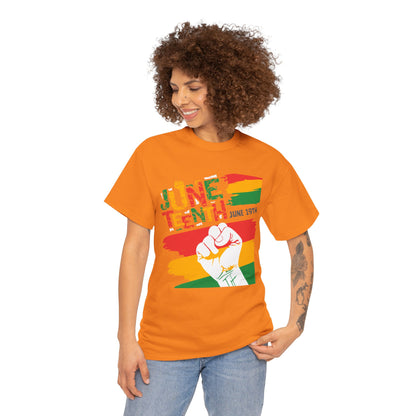 Juneteenth Celebration Unisex Heavy Cotton Tee - Freedom & Culture Tee
