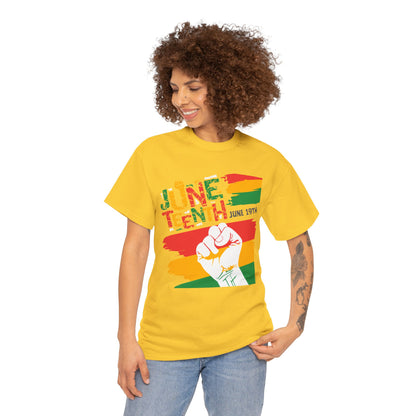 Juneteenth Celebration Unisex Heavy Cotton Tee - Freedom & Culture Tee