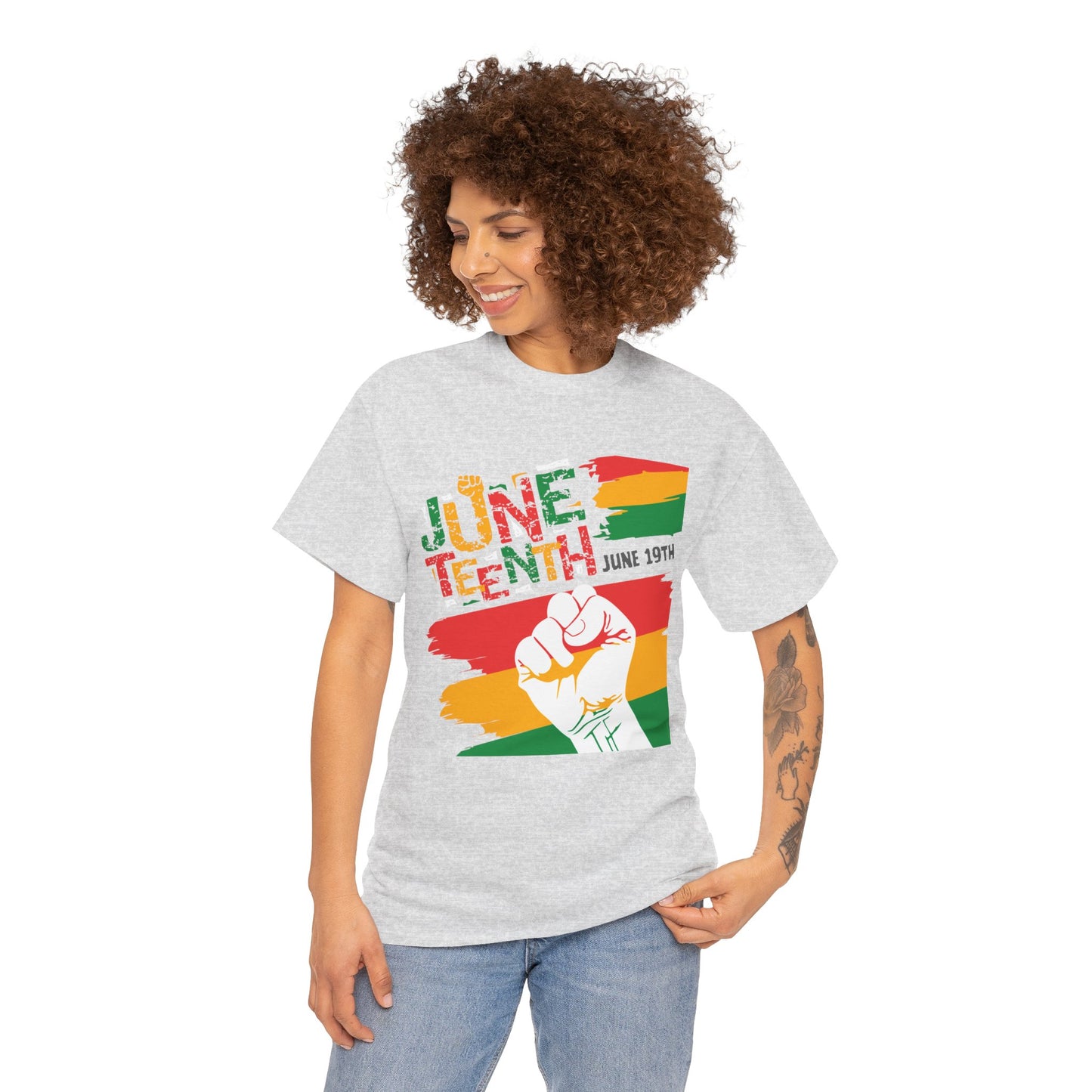 Juneteenth Celebration Unisex Heavy Cotton Tee - Freedom & Culture Tee