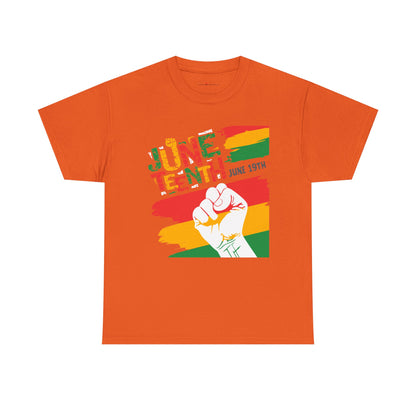 Juneteenth Celebration Unisex Heavy Cotton Tee - Freedom & Culture Tee