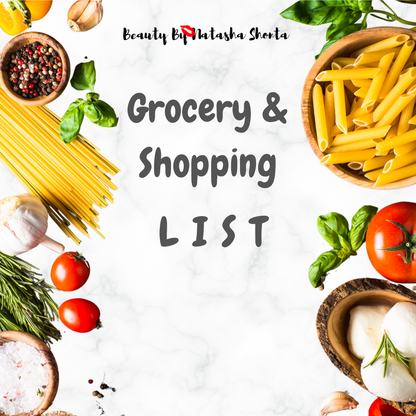 BBNS 50 page Grocery and Shopping Checklist Notebook