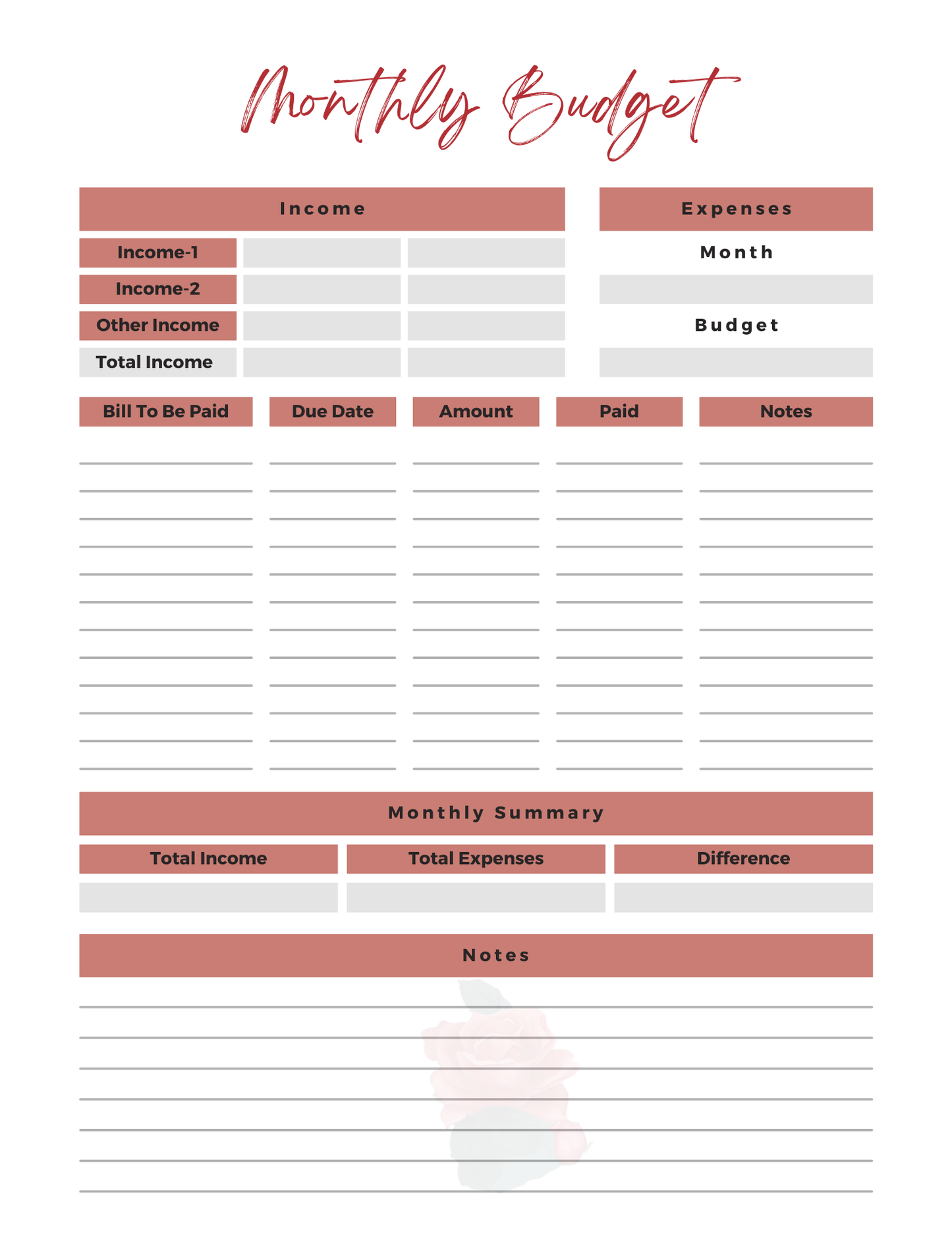 Curly Girl Budget Planner 2026