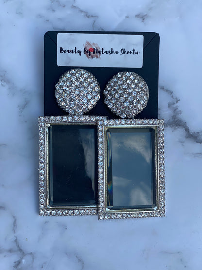 Glass Rhinestone Crystal Earrings